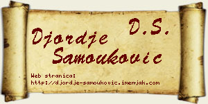 Đorđe Samouković vizit kartica
